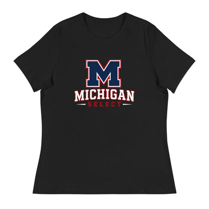 Performance | Women's Relaxed T Shirt | Michigan Select Baseball | Emblem Logo