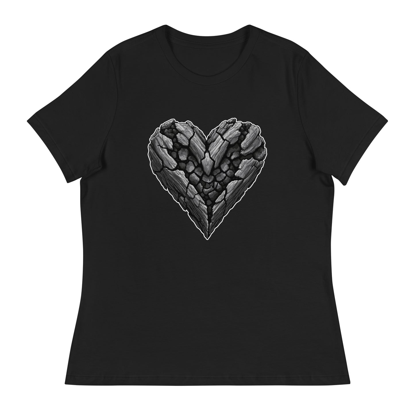 Performance | Women's Relaxed T Shirt | Obsidian Heartbeat | Emblem Logo