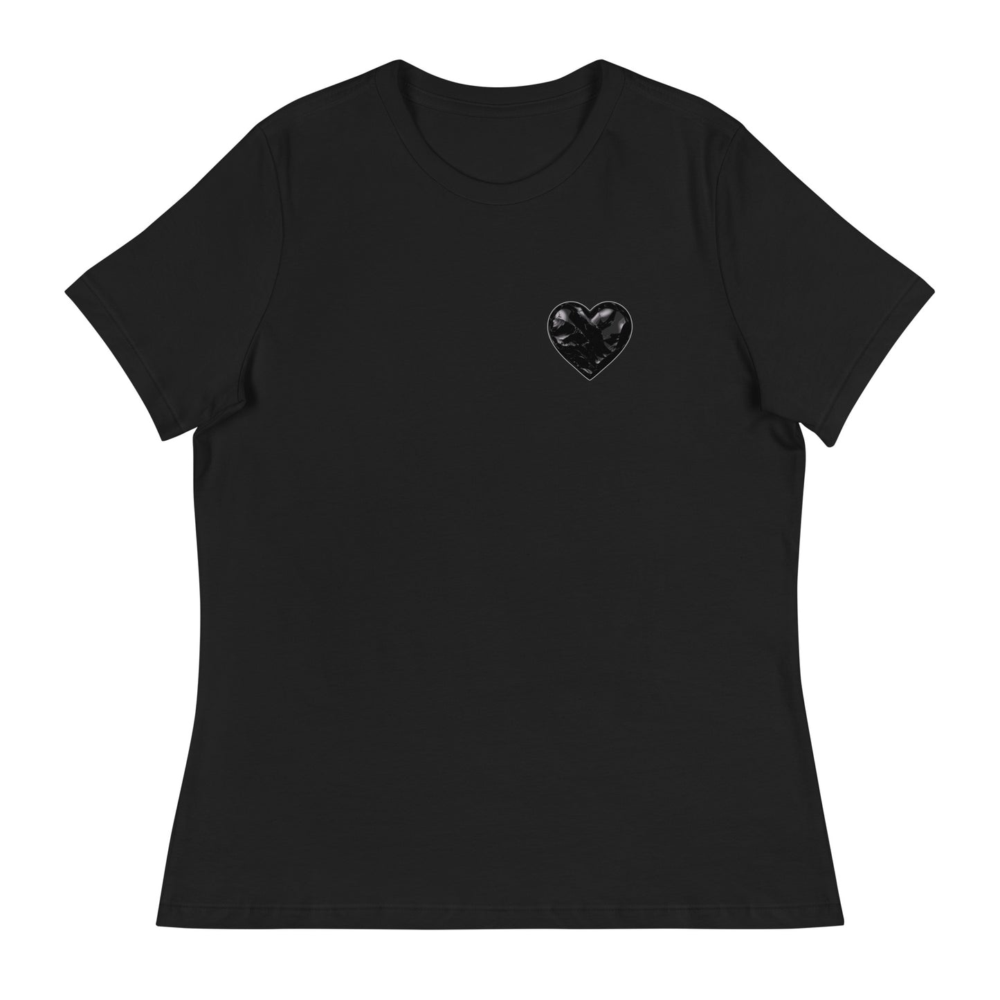 Performance | Women's Relaxed T Shirt | Obsidian Heartbeat | Heart Crest Logo
