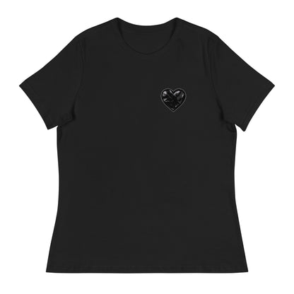 Performance | Women's Relaxed T Shirt | Obsidian Heartbeat | Heart Crest Logo