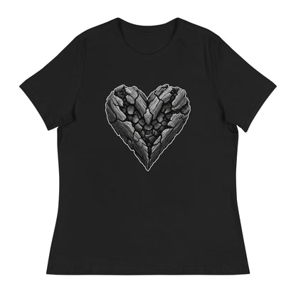 Performance | Women's Relaxed T Shirt | Obsidian Heartbeat | Emblem Logo