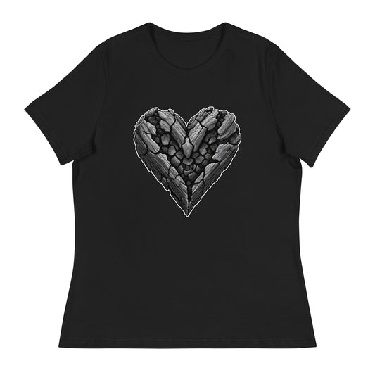 Performance | Women's Relaxed T Shirt | Obsidian Heartbeat | Emblem Logo