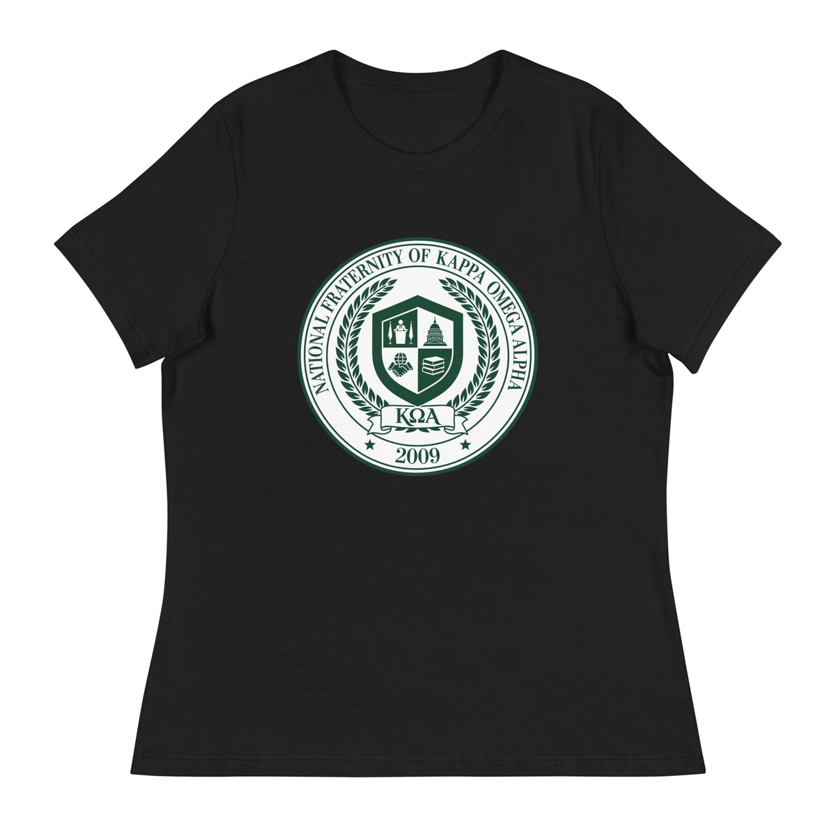 Performance | Women's Relaxed T Shirt | Kappa Omega Alpha | Badge Logo