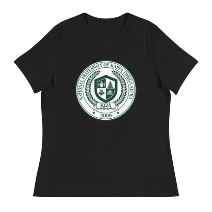 Performance | Women's Relaxed T Shirt | Kappa Omega Alpha | Badge Logo
