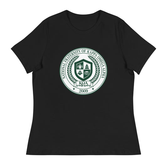 Performance | Women's Relaxed T Shirt | Kappa Omega Alpha | Badge Logo