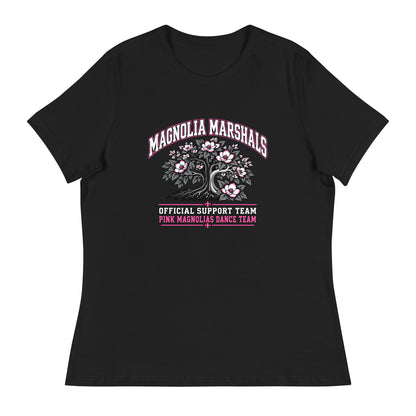 Performance | Women's Relaxed T Shirt | Pink Magnolias Dance | Crest Logo