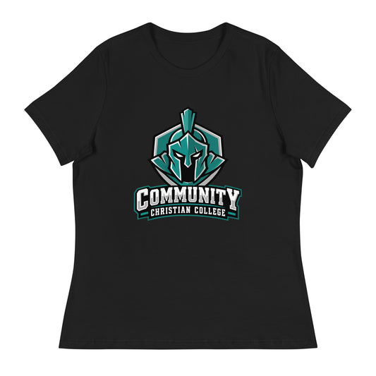 Performance | Women's Relaxed T Shirt | Community Christian College | Vanguard Athletic Logo
