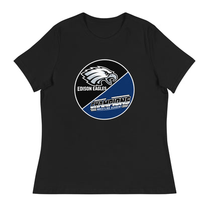 Performance | Women's Relaxed T Shirt | Edison Eagles/CWA Wrestling | Badge Logo