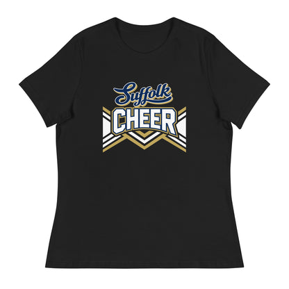 Performance | Women's Relaxed T Shirt | Suffolk University Cheerleading | Vanguard Logo