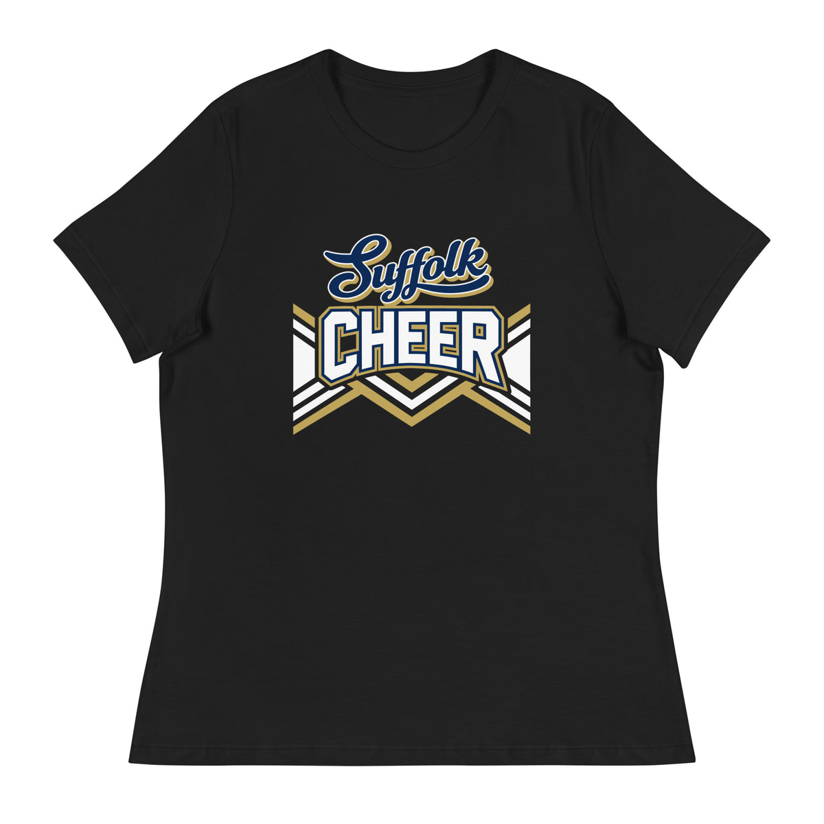 Performance | Women's Relaxed T Shirt | Suffolk University Cheerleading | Vanguard Logo