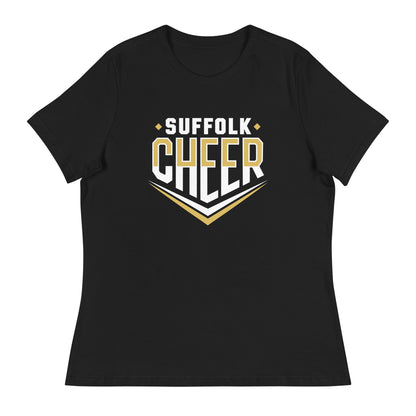 Performance | Women's Relaxed T Shirt | Suffolk University Cheerleading | Emblem Logo