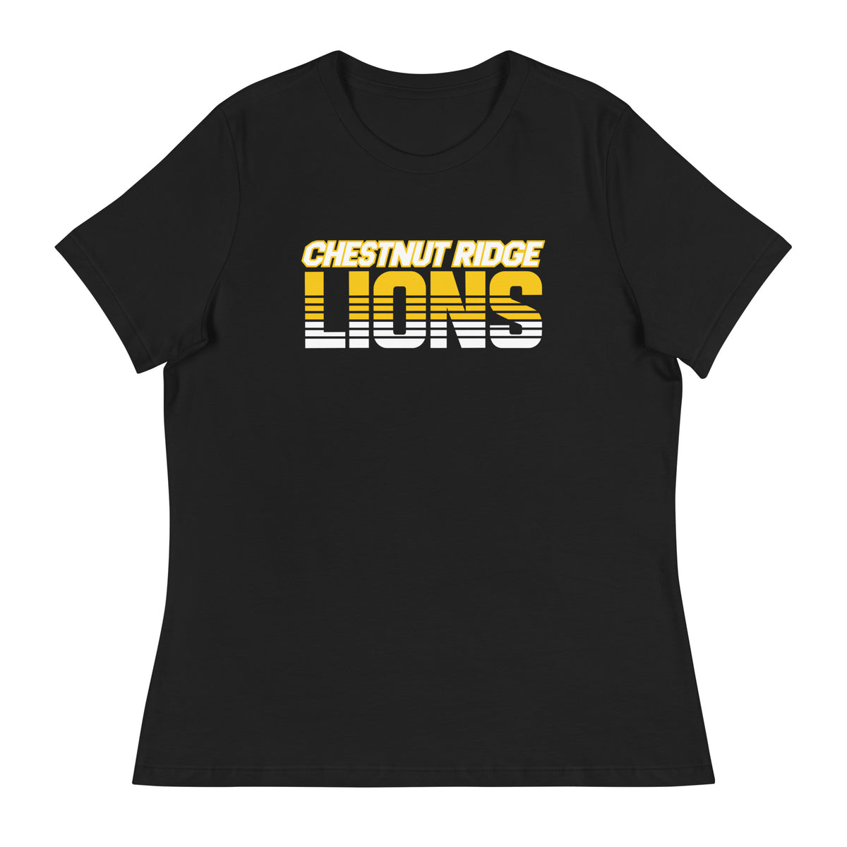 Performance | Women's Relaxed T Shirt | Chestnut Ridge Lions Football | Script Logo