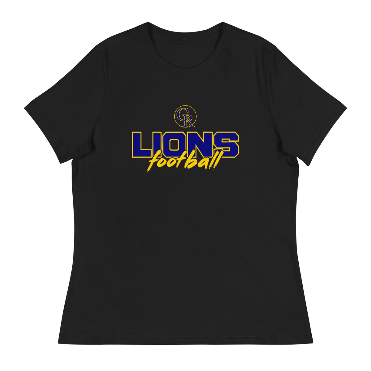 Performance | Women's Relaxed T Shirt | Chestnut Ridge Lions Football | Vanguard Logo