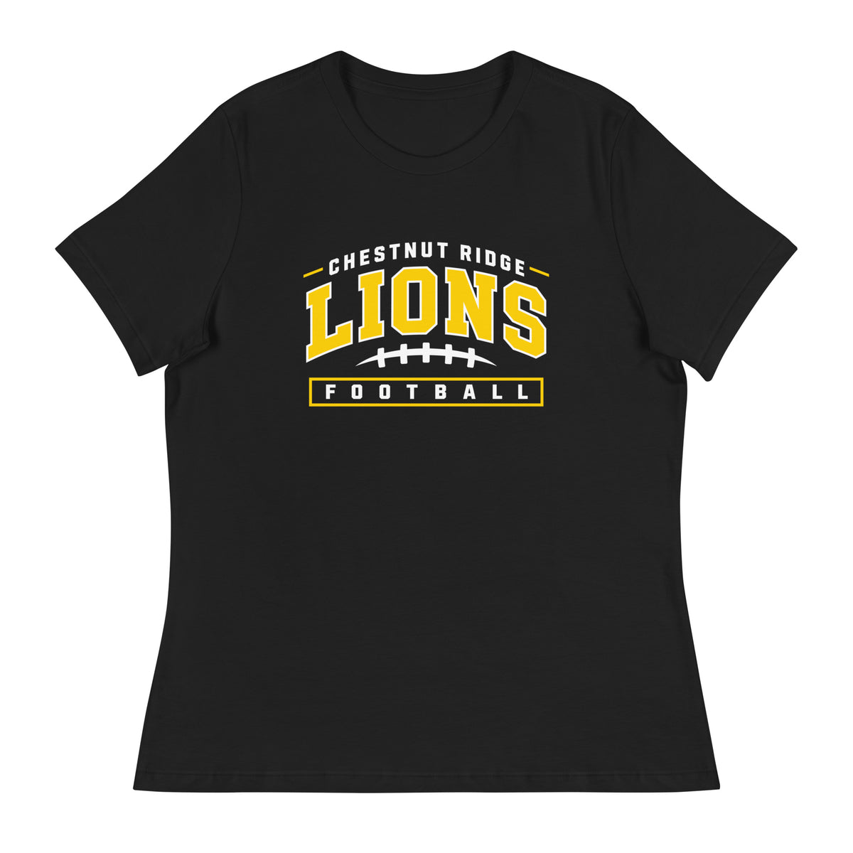 Performance | Women's Relaxed T Shirt | Chestnut Ridge Lions Football | Valor Logo