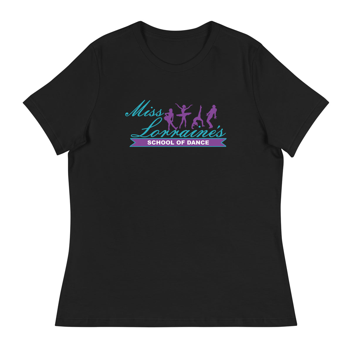 Performance | Women's Relaxed T Shirt | Miss Lorraine’s School of Dance | Crest Logo