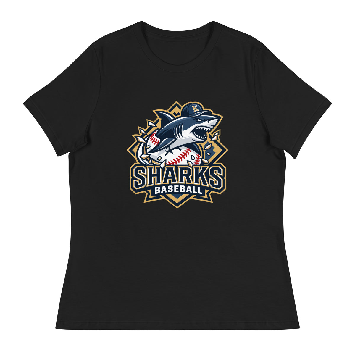Performance | Women's Relaxed T Shirt | Sharks Diamond Sports | Valor Logo