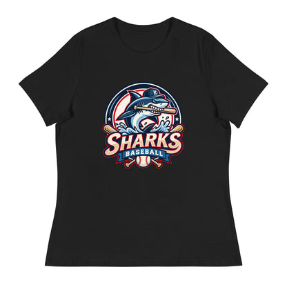 Performance | Women's Relaxed T Shirt | Sharks Diamond Sports | Emblem Logo