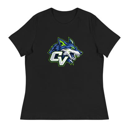 Performance | Women's Relaxed T Shirt | Cumberland Valley Coyotes Football | Crest Logo