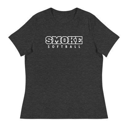 Performance | Women's Relaxed T Shirt | Smoke 14U Softball | Emblem Logo
