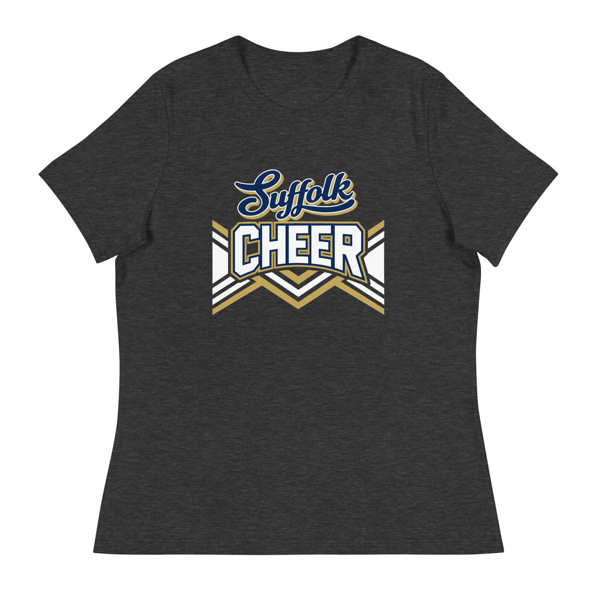 Performance | Women's Relaxed T Shirt | Suffolk University Cheerleading | Vanguard Logo