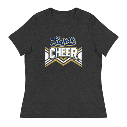 Performance | Women's Relaxed T Shirt | Suffolk University Cheerleading | Vanguard Logo