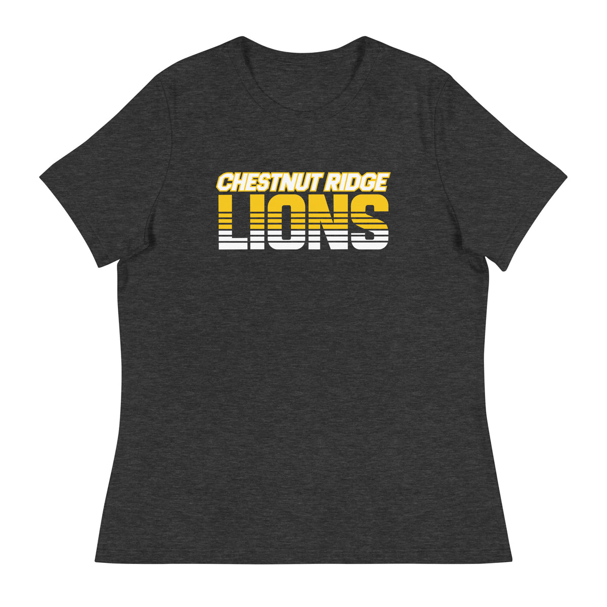 Performance | Women's Relaxed T Shirt | Chestnut Ridge Lions Football | Script Logo