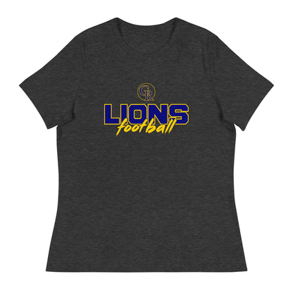 Performance | Women's Relaxed T Shirt | Chestnut Ridge Lions Football | Vanguard Logo