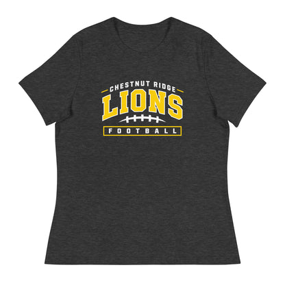Performance | Women's Relaxed T Shirt | Chestnut Ridge Lions Football | Valor Logo