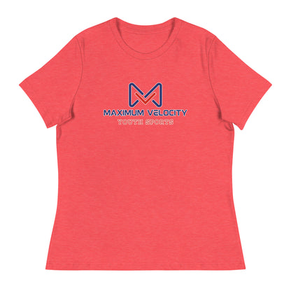 Performance | Women's Relaxed T Shirt | Maximum Velocity Youth Sports | Emblem Logo