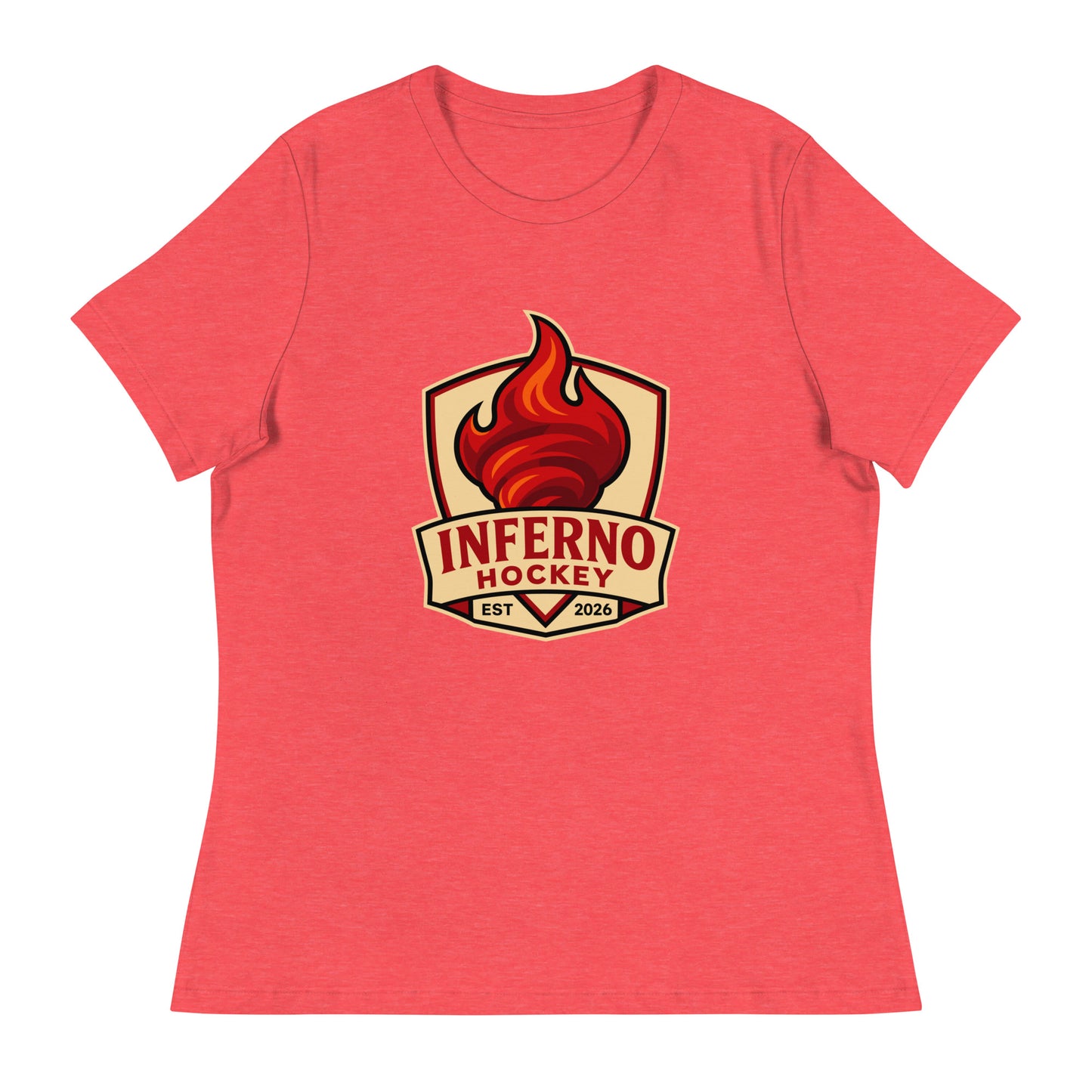 Performance | Women's Relaxed T Shirt | Inferno Hockey | Crest Logo