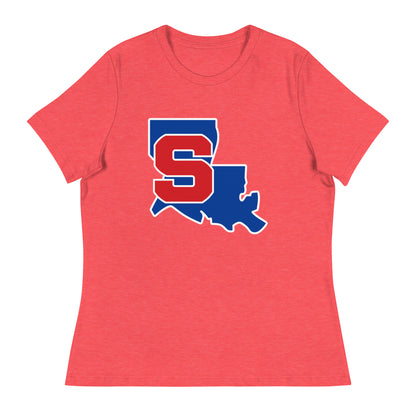 Performance | Women's Relaxed T Shirt | Louisiana Slam Baseball | Crest Logo
