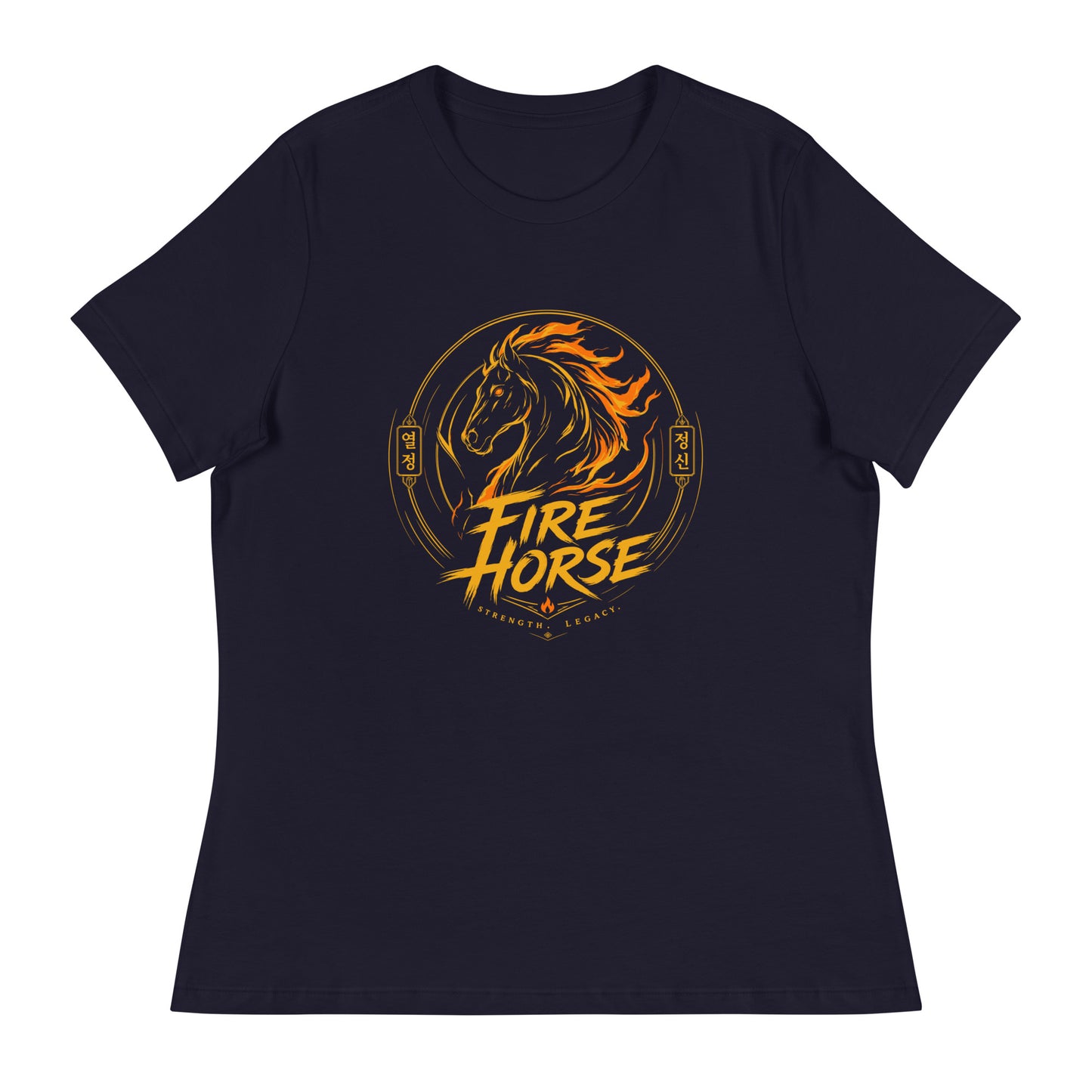 Performance | Women's Relaxed T Shirt | Fire Horse Masters | Vanguard Logo