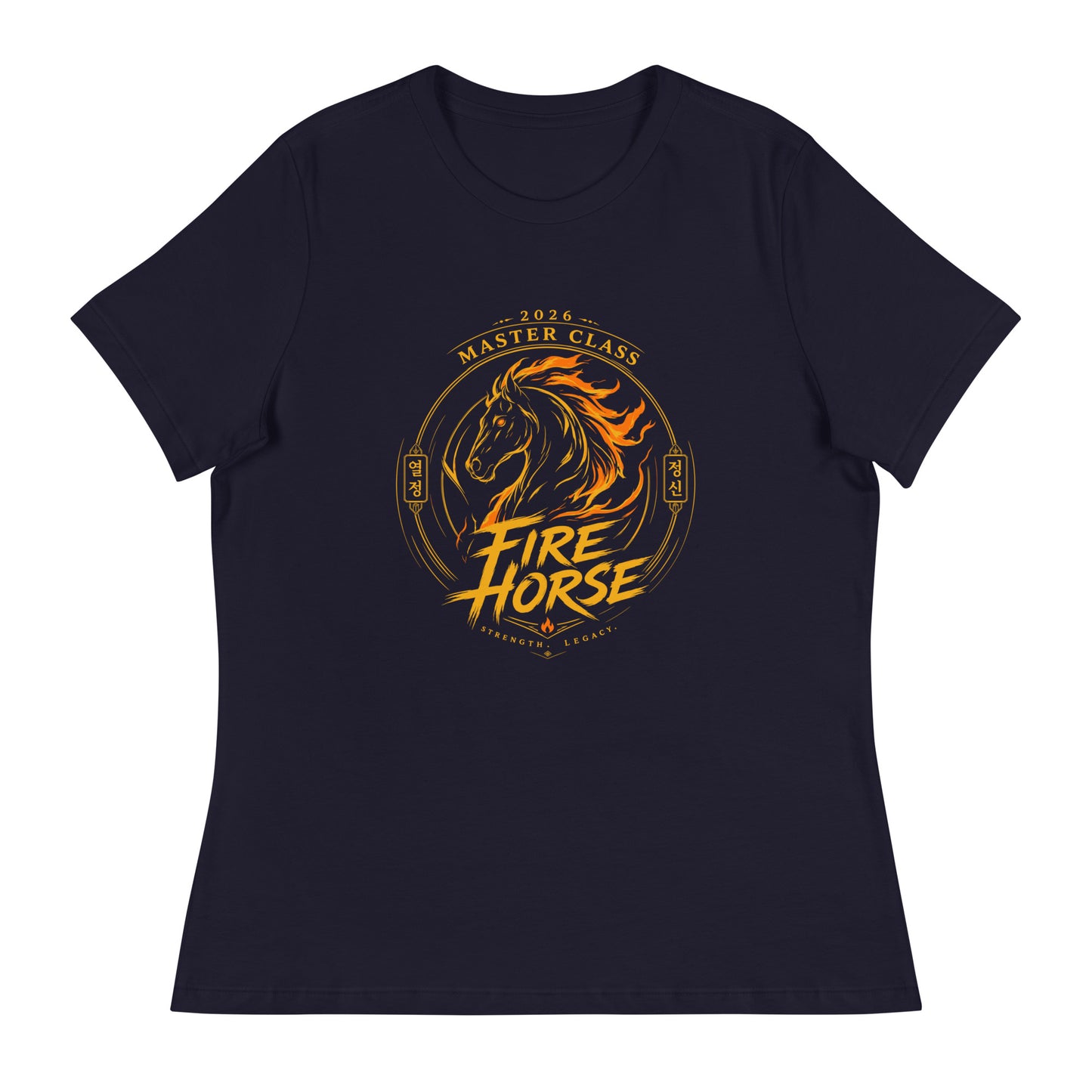 Performance | Women's Relaxed T Shirt | Fire Horse Masters | Crest Logo