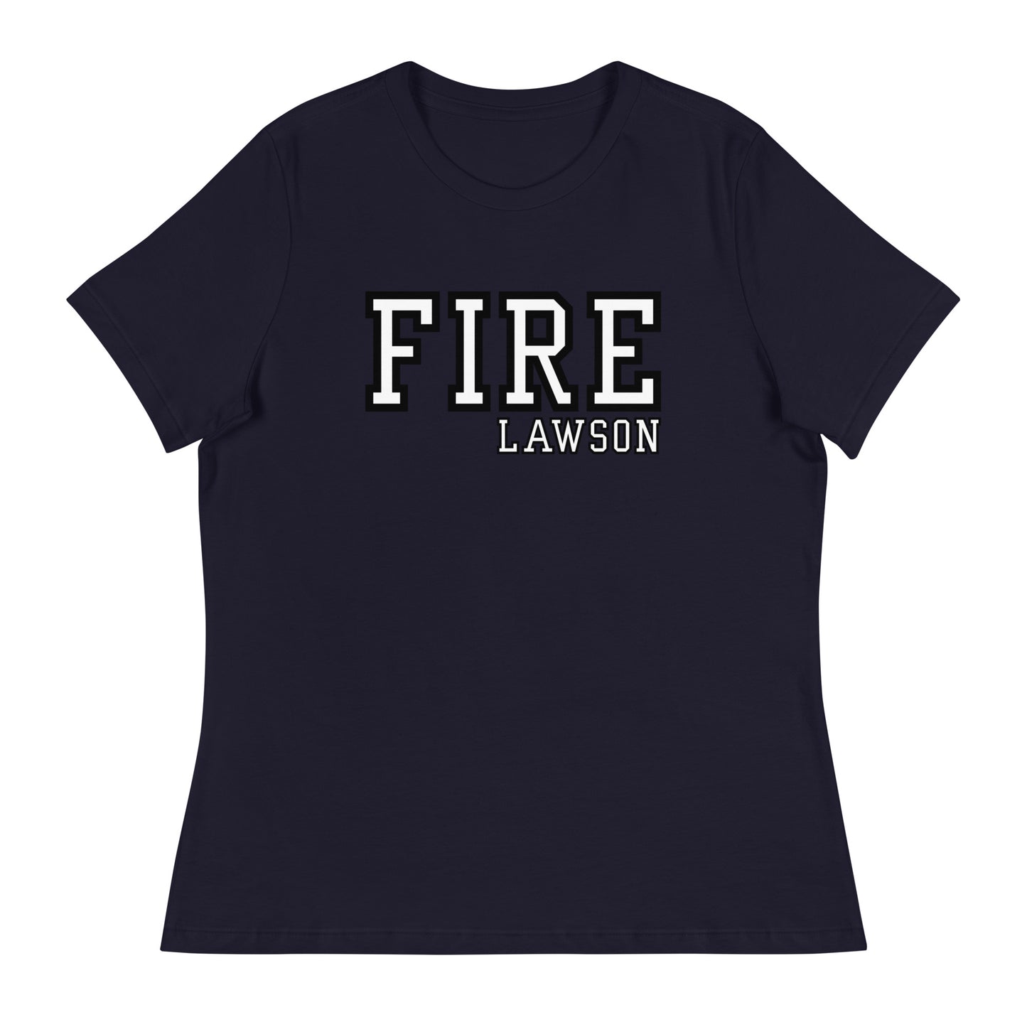Performance | Women's Relaxed T Shirt | Lawson Fire Department | Script Logo