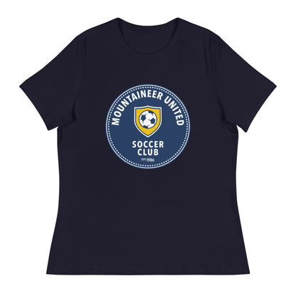 Performance | Women's Relaxed T Shirt | Mountaineer United Soccer Club | Badge Logo