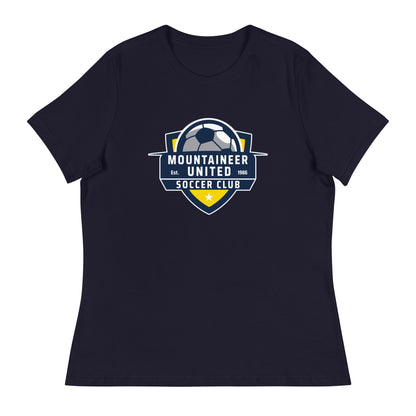 Performance | Women's Relaxed T Shirt | Mountaineer United Soccer Club | Alpine Crest Logo