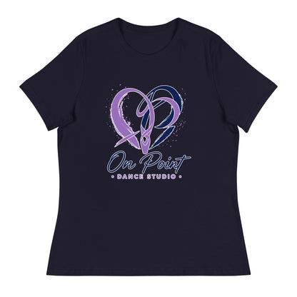 Performance | Women's Relaxed T Shirt | On Point Dance Studio | Crest Logo