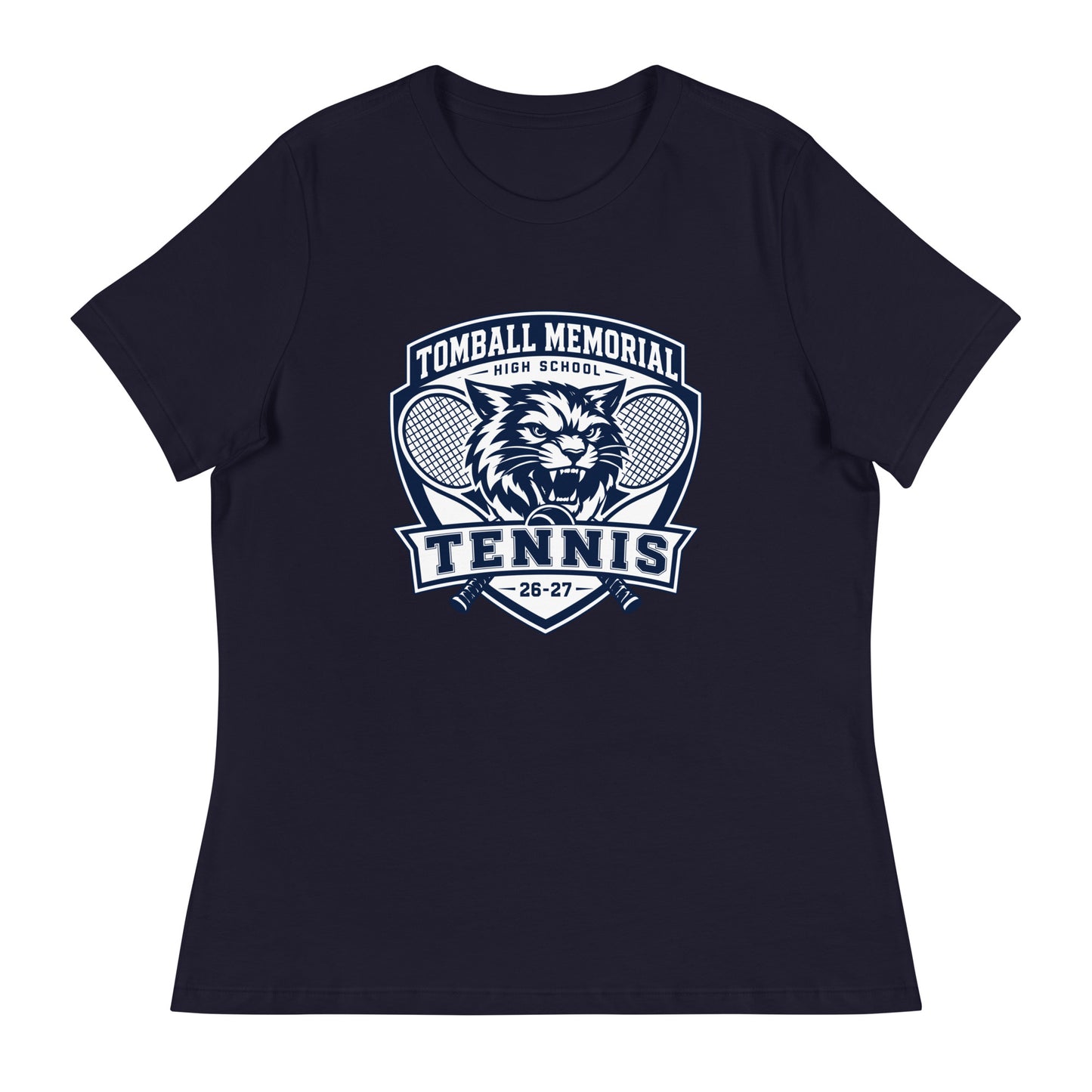 Performance | Women's Relaxed T Shirt | TMHS Tennis | Shield Logo