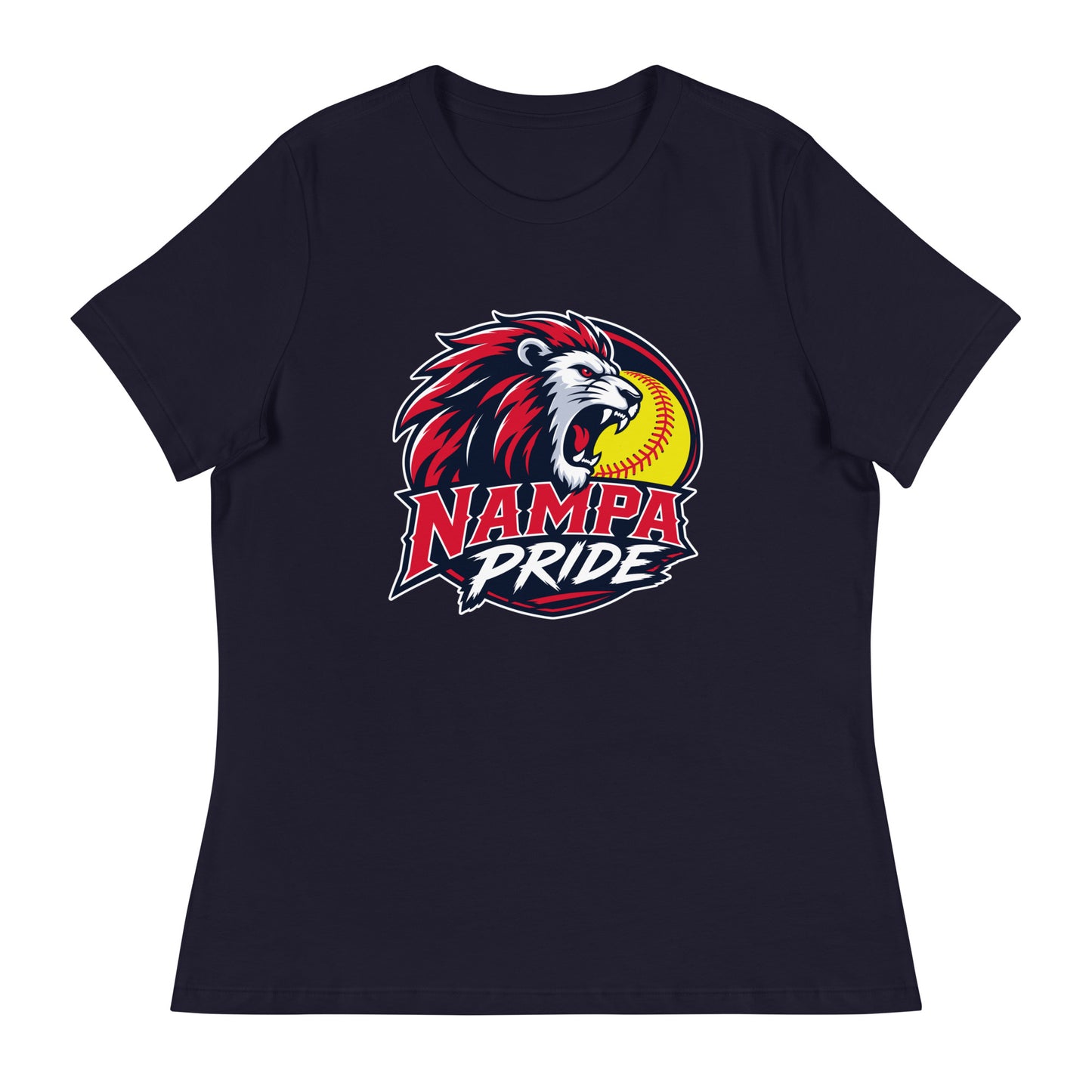 Performance | Women's Relaxed T Shirt | Nampa Pride | Lion Crest Logo