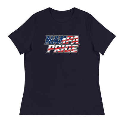 Performance | Women's Relaxed T Shirt | Nampa Pride | Modern Script Logo