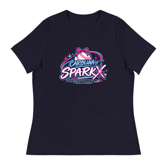 Performance | Women's Relaxed T Shirt | Carolina Sparkx | Crest Logo