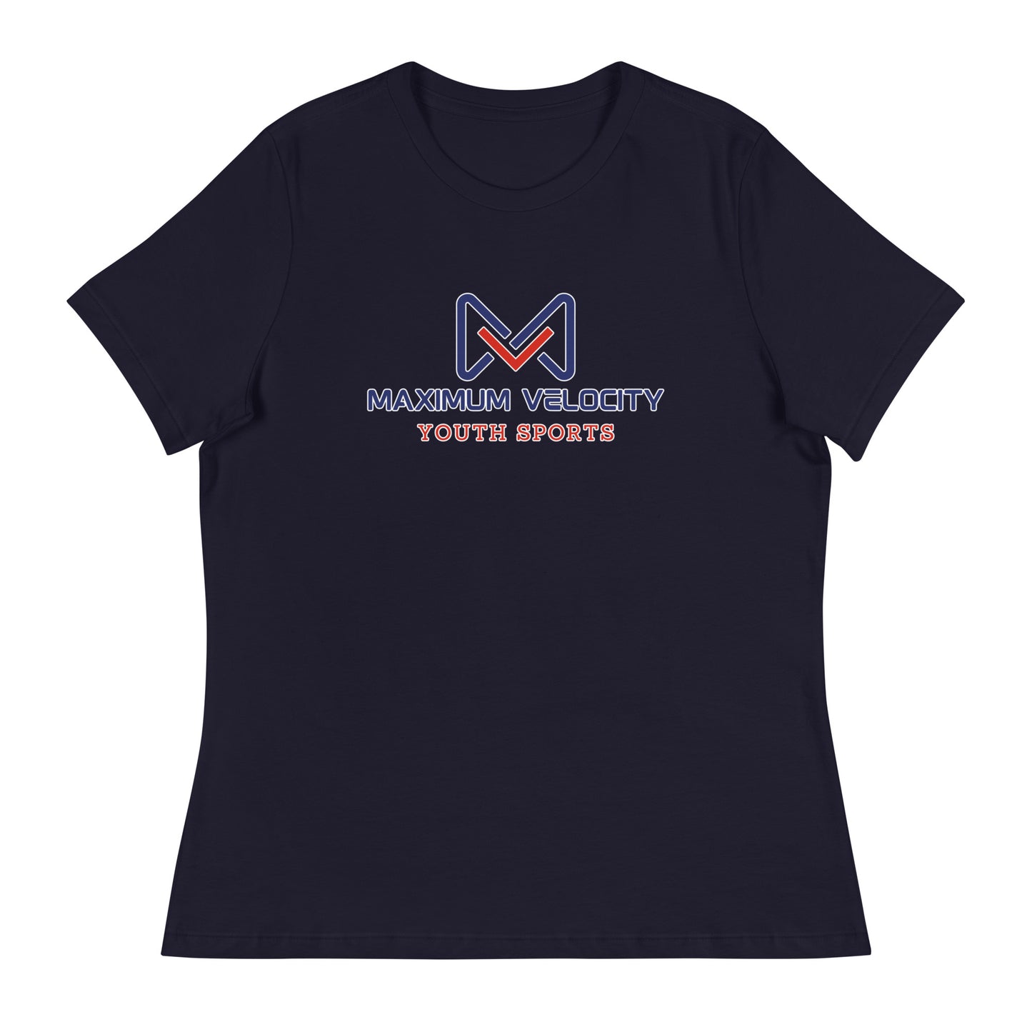 Performance | Women's Relaxed T Shirt | Maximum Velocity Youth Sports | Emblem Logo