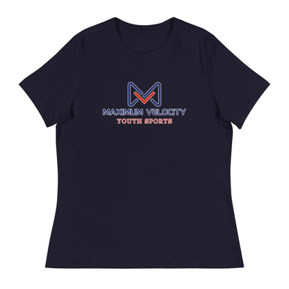 Performance | Women's Relaxed T Shirt | Maximum Velocity Youth Sports | Emblem Logo