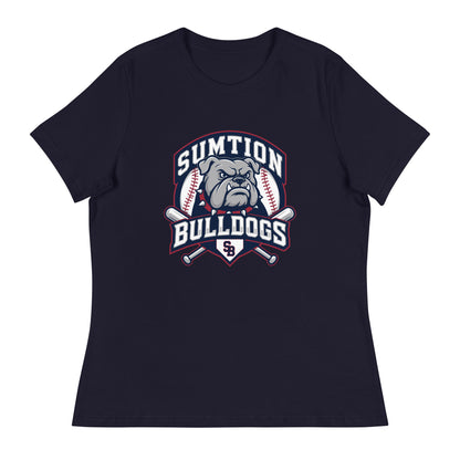 Performance | Women's Relaxed T Shirt | Sumtion bulldogs | Emblem Logo
