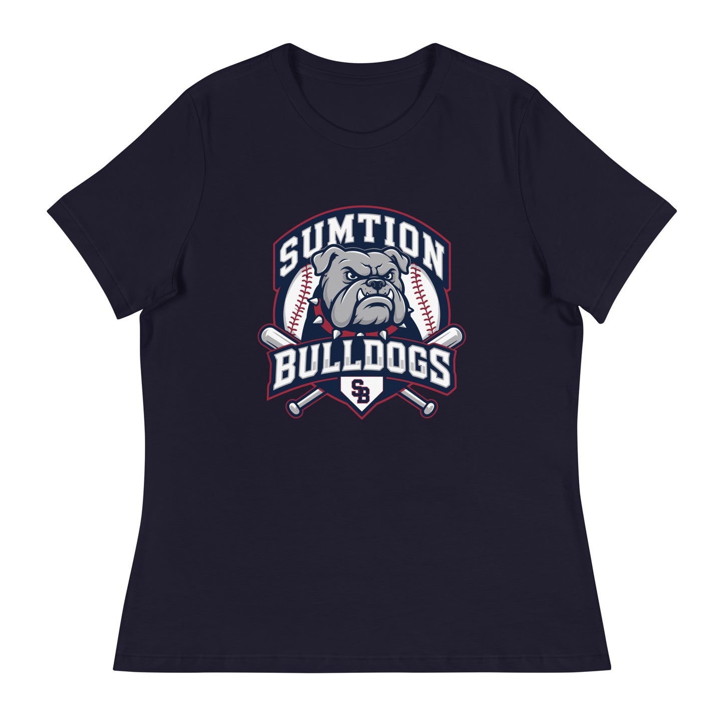 Performance | Women's Relaxed T Shirt | Sumtion bulldogs | Emblem Logo