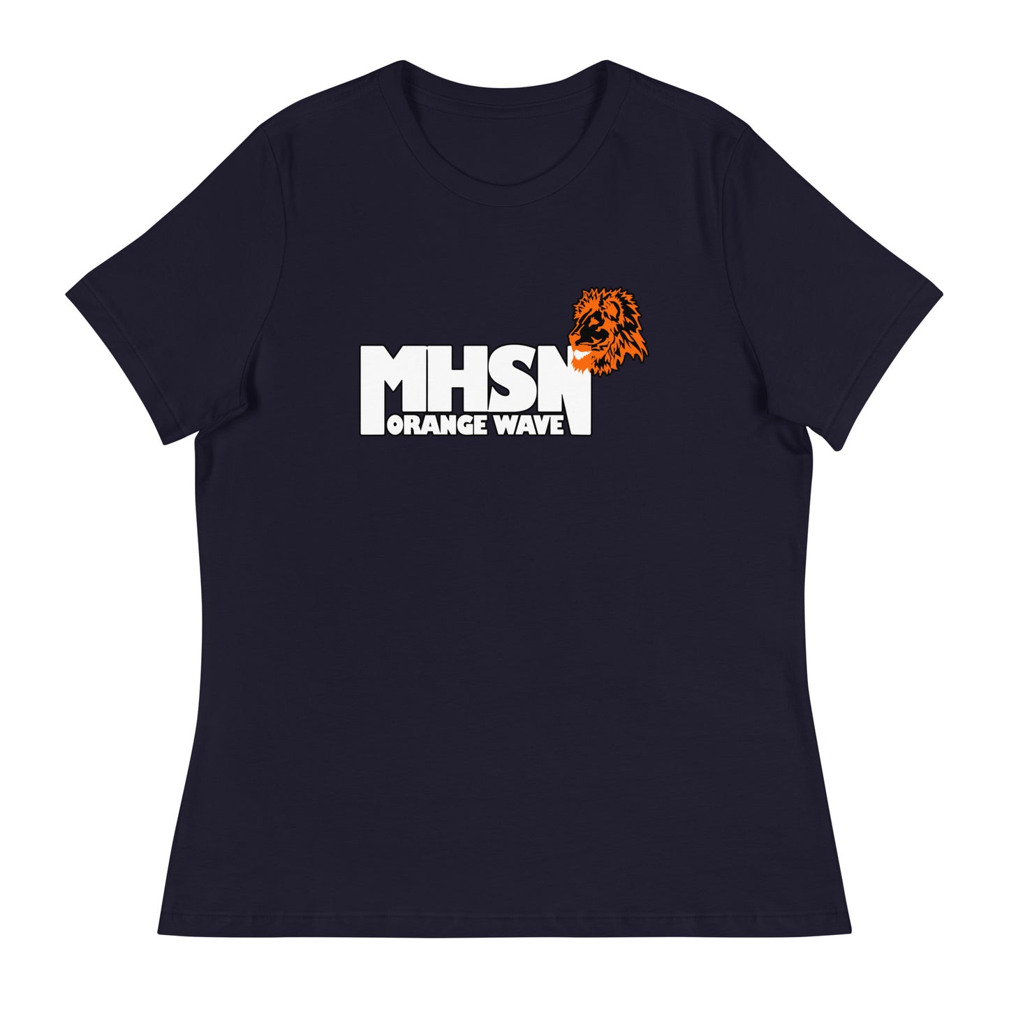 Performance | Women's Relaxed T Shirt | Orange Wave Marching Band | Crest Logo