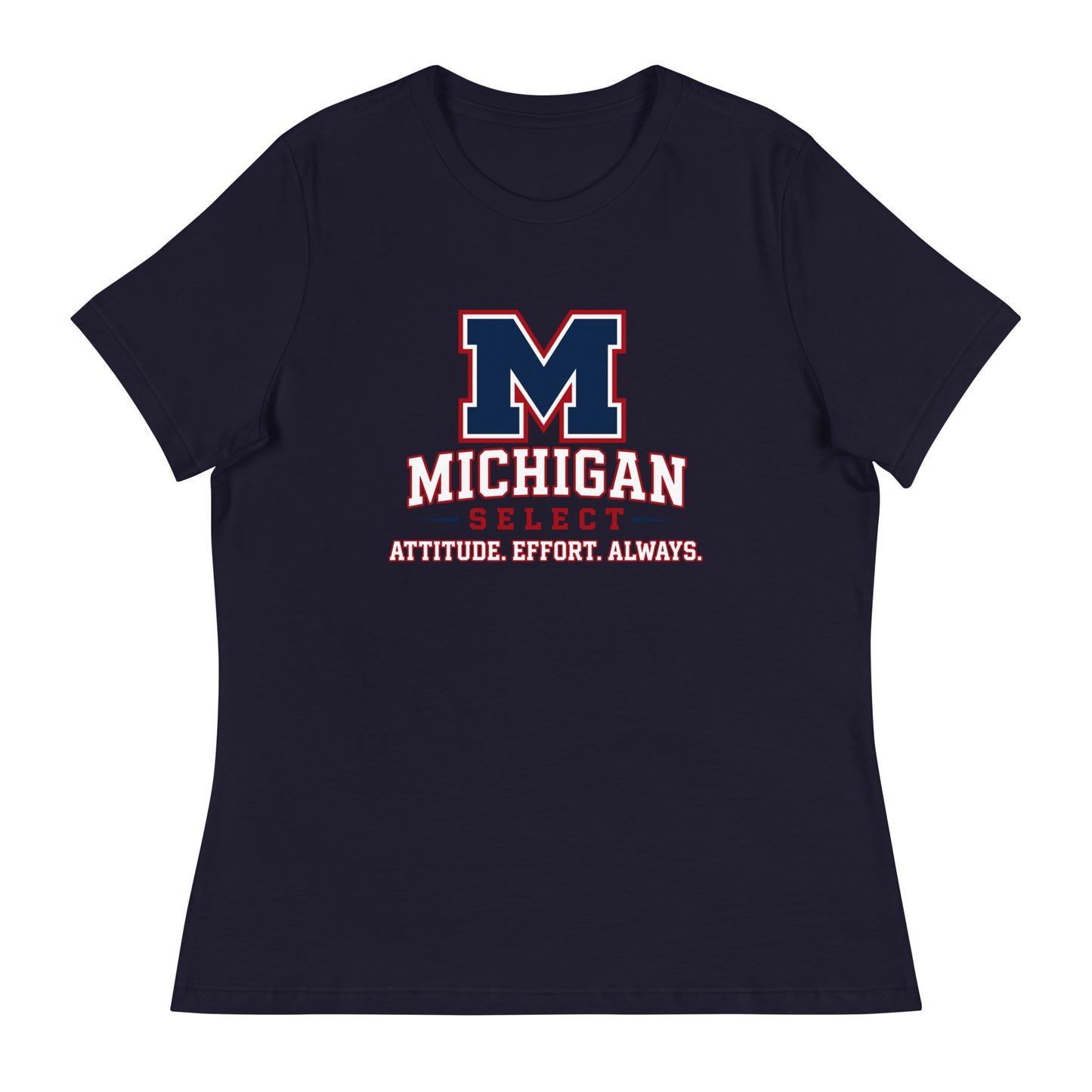 Performance | Women's Relaxed T Shirt | Michigan Select Baseball | Crest Logo