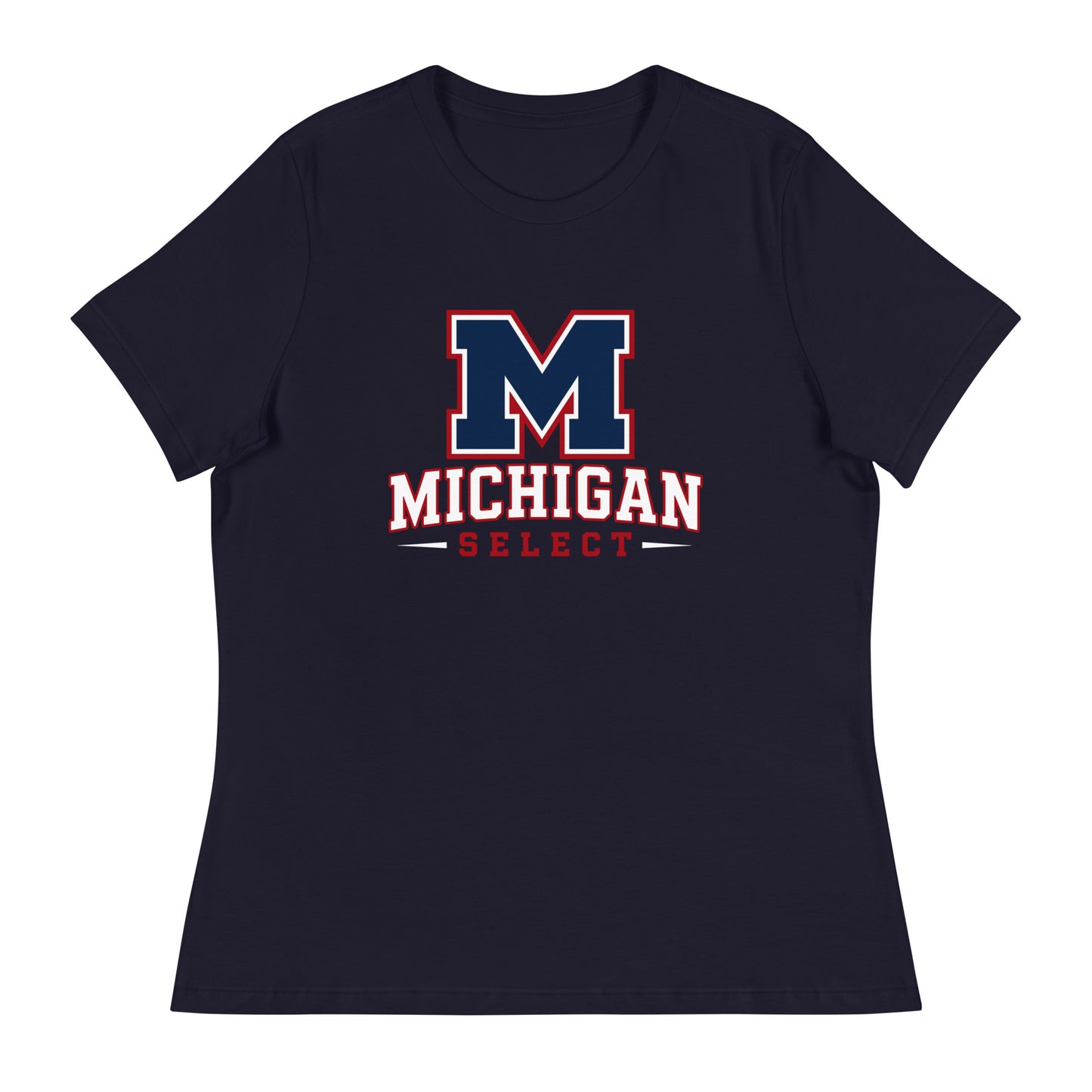 Performance | Women's Relaxed T Shirt | Michigan Select Baseball | Emblem Logo