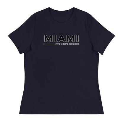 Performance | Women's Relaxed T Shirt | Miami Women's Hockey | Lettermark Logo
