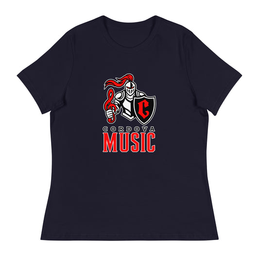 Performance | Women's Relaxed T Shirt | Cordova High Music | Vanguard Logo
